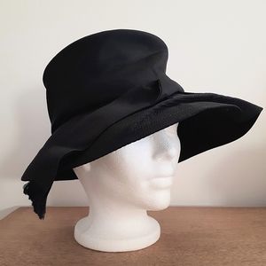 Mr John 1960s Bucket Hat with Grosgrain Fringe Band
